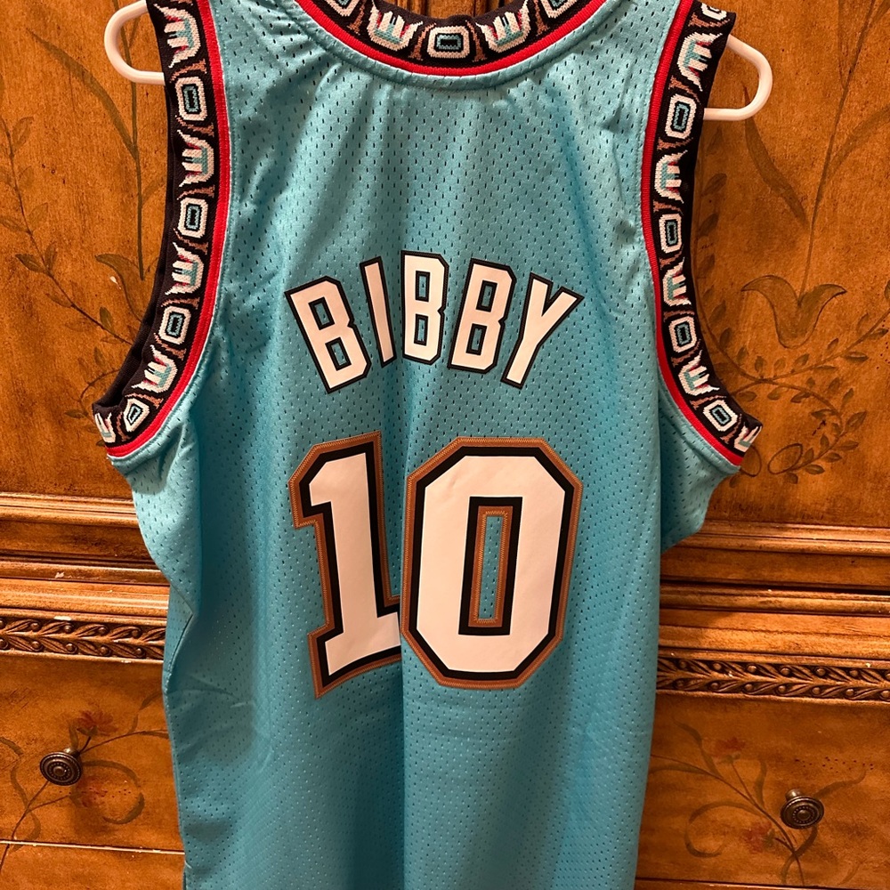 Mitchell & Ness Teal Grizzlies Mike Bibby Jersey - Picture 2 of 3